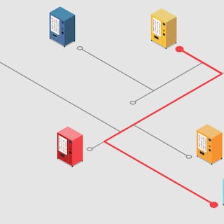 Vending Hero&apos;s AI automatically calculates a daily machine visit plan in consideration of various constraints (visit time designation from location owners, work-time shift) and historical sales information.