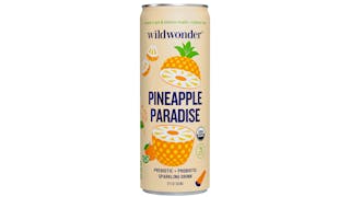 wildwonder&rsquo;s Pineapple Paradise sparkling prebiotic + probiotic beverage