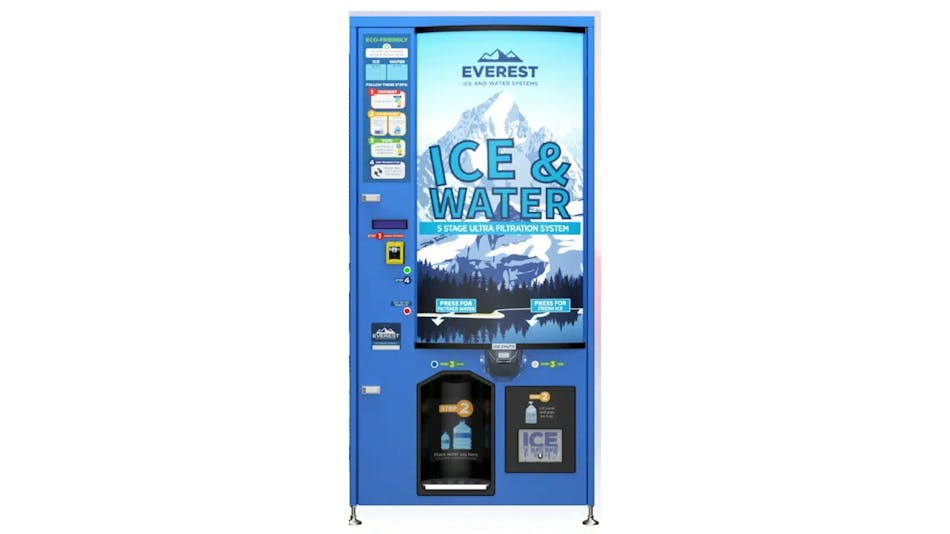 Everest Ice and Water Systems launches new, efficient ice and water vending machine