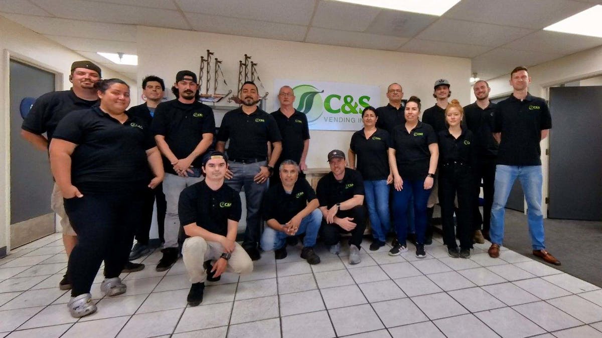 C&amp;S Vending&rsquo;s close-knit group of 16 employees ensures top-notch service to its 250 accounts served by six routes.