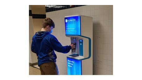 A student uses a FloWater station in the Minersville area school district (photo: Business Wire).