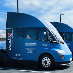 Pepsi Co Beverages North America Electric Vehicles Run On Less Tesla