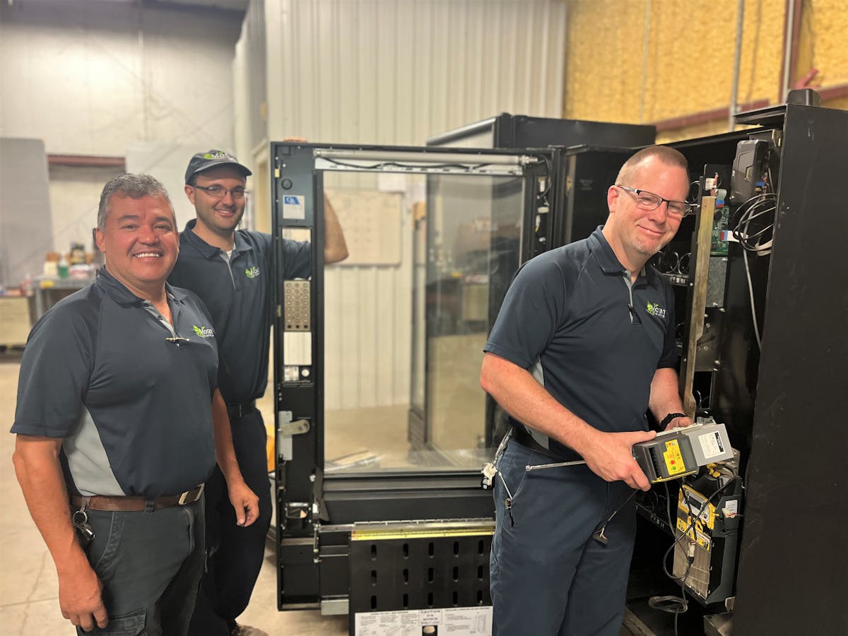 Moran Refreshments&rsquo; technician team: Joe Delgado, Andrew Cowles and Bruce Smith.