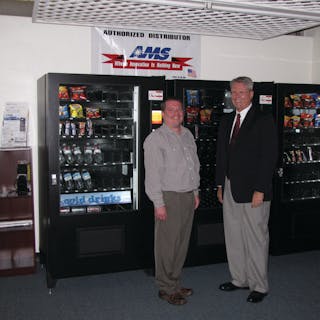 Keith Callahan (left), manager of the Glendale facility showed the new Wachtor Electronics location to AMS Western Regional Manager Tom Hutchison.