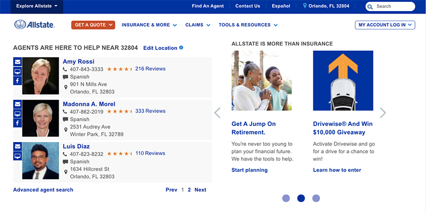 allstate online reviews