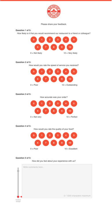 GatherUp Net Promoter Score question and survey questions